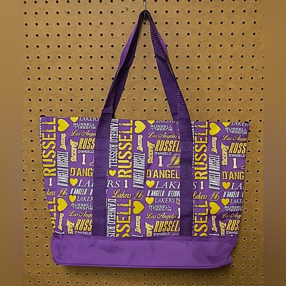 FOREVER COLLETABLES |  D'ANGELO RUSSELL L.A. LAKERS NBA LARGE TOTE B…   … - Picture 5 of 11
